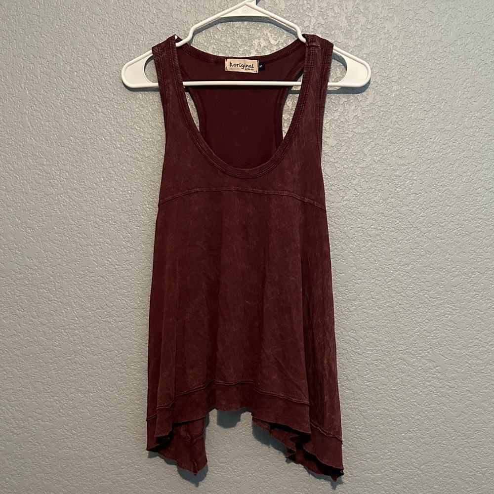 B. Original Washed Burgundy Boho Top
